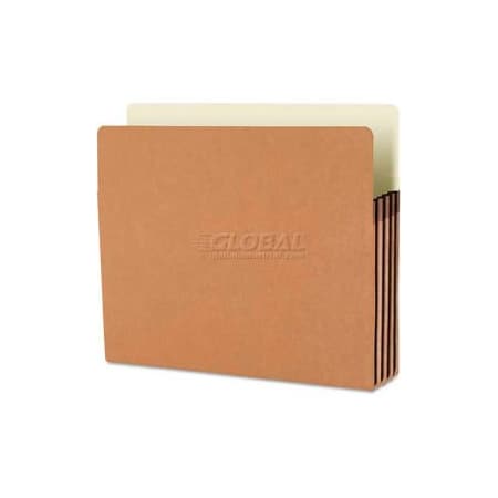 Smead Smead 3-1/2" Accordion Expansion Pocket, Straight Tab, Letter, Manila/Redrope, 25/Box 73224